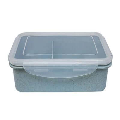 Eco Friendly Rectangle Wheat Straw Lunch Box with Compartment by Corporate Gift Store Singapore
