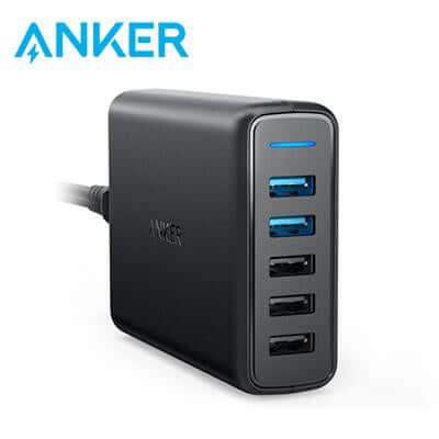 Anker PowerPort Speed 5 Ports 63W With Dual Quick Charge 3.0 Charging Station by Corporate Gift Store Singapore