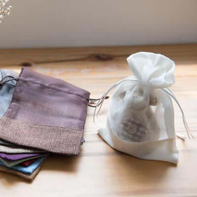 Eco Friendly Jute Accessories Pouch with Netting by Corporate Gift Store Singapore