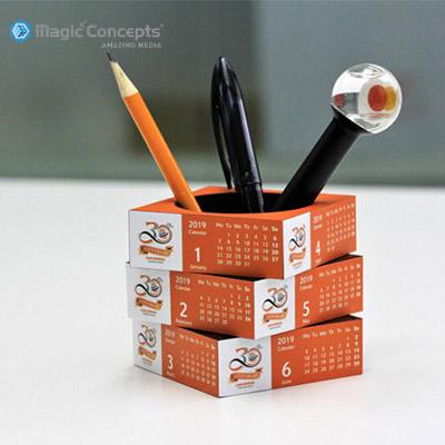 Magic Concepts Magic Sliding Pen Pot Calendar by Corporate Gift Store Singapore