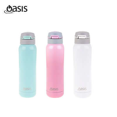 Oasis Stainless Steel Insulated Sports Water Bottle with Straw 500ML by Corporate Gift Store Singapore