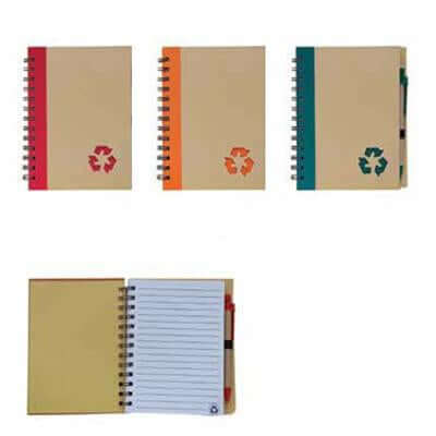 Eco-Friendly Recycled logo Cover Notepad with Pen by Corporate Gift Store Singapore