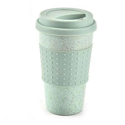 Eco Friendly Wheat Straw and Silicone Coffee Cup by Corporate Gift Store Singapore