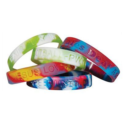 Custom Mixing Colour Silicone Wristband by Corporate Gift Store Singapore