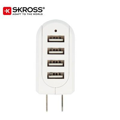SKROSS 4 Port USB Charger - US and Japan by Corporate Gift Store Singapore