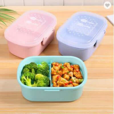 Eco Wheat Straw Food Container with Compartment by Corporate Gift Store Singapore