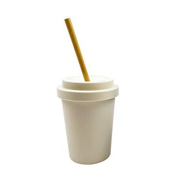 Eco-friendly Bamboo Fiber Mug with Bamboo Straw by Corporate Gift Store Singapore
