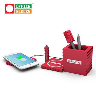 Office Blocks Wireless Charger 4 in 1 by Corporate Gift Store Singapore