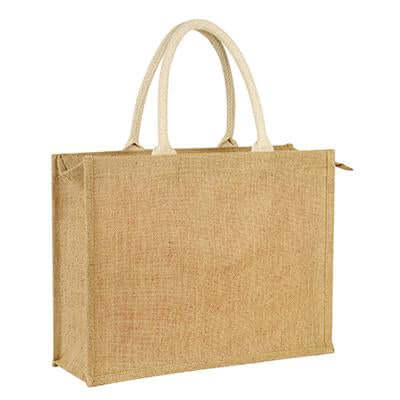 Eco Friendly Jute Tote Bag with Zip | AbrandZ Corporate Gifts