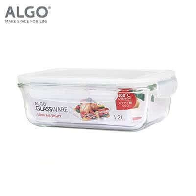 Algo Rectangular 1200ml Glass Container by Corporate Gift Store Singapore