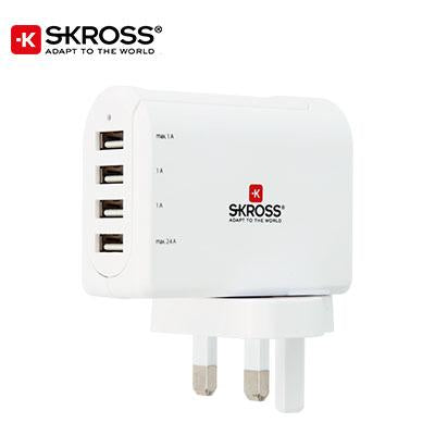 SKROSS 4 Port USB Charger - UK by Corporate Gift Store Singapore