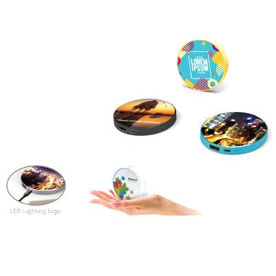 Round Wireless Charger with Metal Plating by Corporate Gift Store Singapore