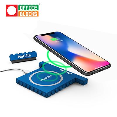 Office Blocks Wireless Charger 3 in 1 by Corporate Gift Store Singapore