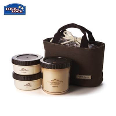 Lock & Lock BPA free 3 Pieces Rounded Lunch Box Set by Corporate Gift Store Singapore
