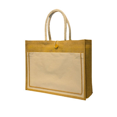 Laminated Jute Bag with Button