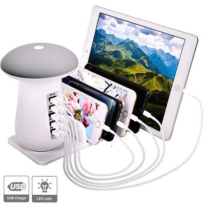 5 Port Quick Charger with Night Lamp by Corporate Gift Store Singapore