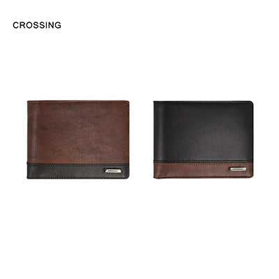 Crossing Antique Bi-fold Leather Wallet With Flap And Coin Pouch by Corporate Gift Store Singapore