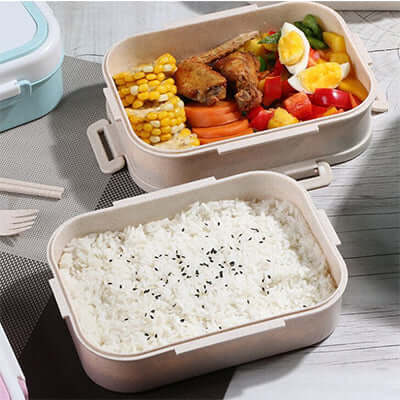 Eco-Friendly Wheat Fiber Lunch Box, - No divider by Corporate Gift Store Singapore