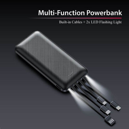 10000mAh Powerbank with 4 Built-in Cable by Corporate Gift Store Singapore