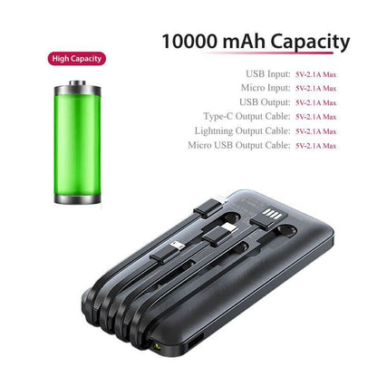10000mAh Powerbank with 4 Built-in Cable by Corporate Gift Store Singapore