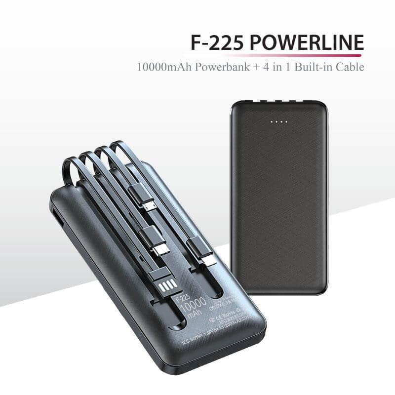 10000mAh Powerbank with 4 Built-in Cable by Corporate Gift Store Singapore