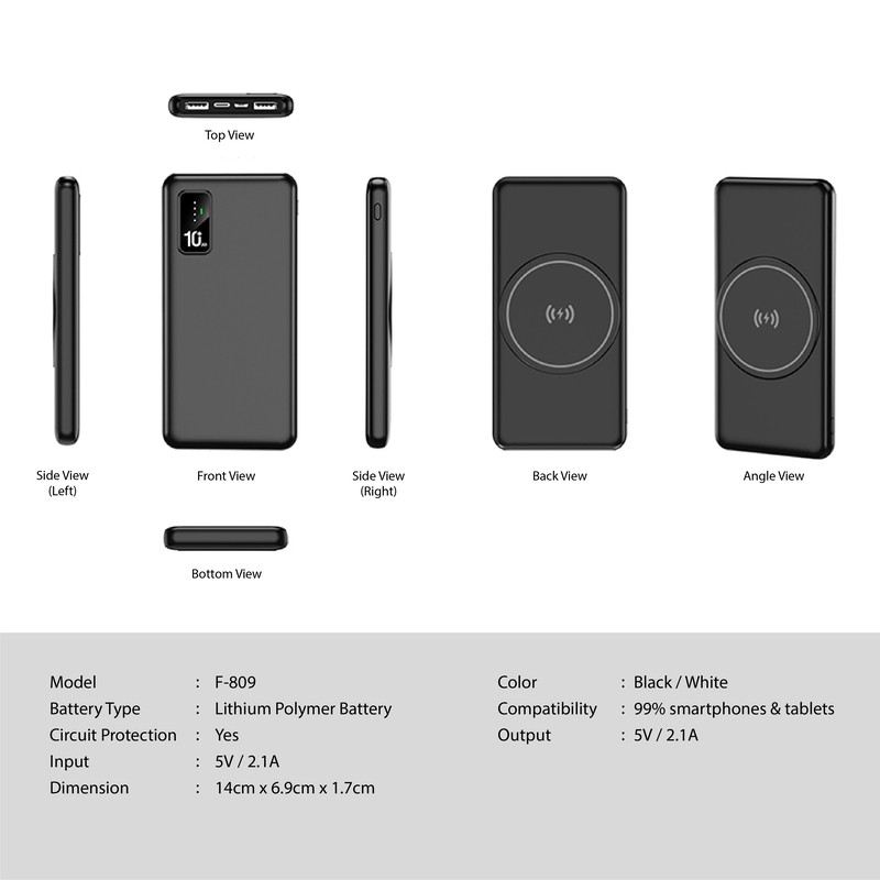 WirelessPower 10000mah Powerbank by Corporate Gift Store Singapore