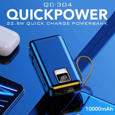 22.5W Quick Charge Powerbank with Built-in Cable by Corporate Gift Store Singapore