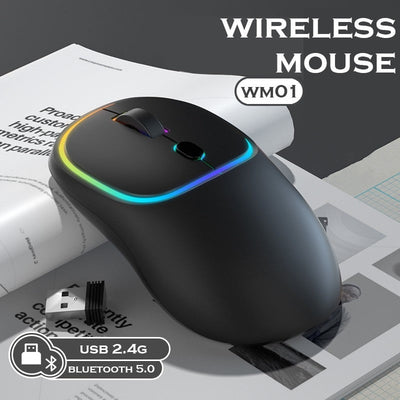 Rechargeable Wireless Mouse with Ergonomic Stressless Gripping