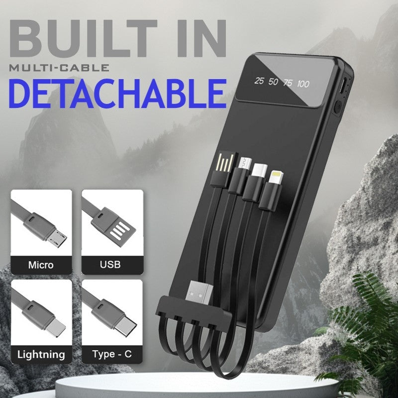 10000mAh Powerbank with 4 Detachable Built-in Cables by Corporate Gift Store Singapore