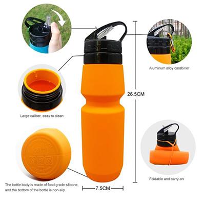 BPA Free Silicone Collapsible Sports Bottle 750ml | gifts shop