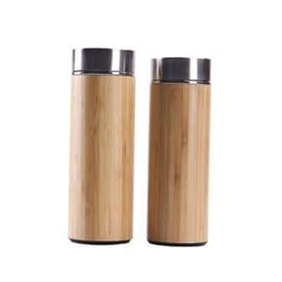 Eco Friendly Bamboo and Stainless Steel Insulated Flask by Corporate Gift Store Singapore