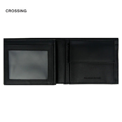 Crossing Infinite Bi-Fold Leather Wallet With Flap And Coin Pouch RFID by Corporate Gift Store Singapore