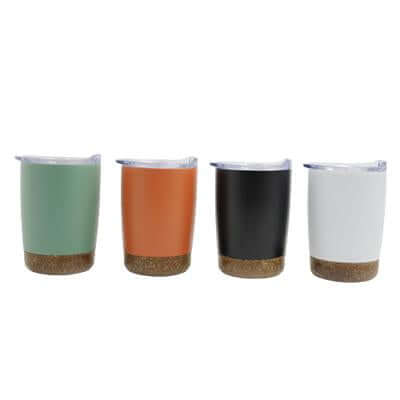 12oz Cork Base Double Wall Stainless Steel Cup by Corporate Gift Store Singapore