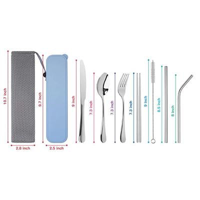 7 Pieces Stainless Steel Cutlery and Straw Set | gifts shop