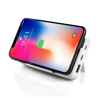 Wireless Power Bank with Phone Stand and LCD Display by Corporate Gift Store Singapore