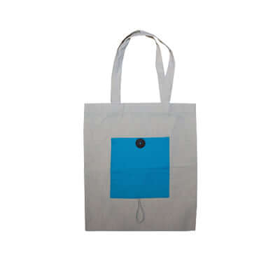 Foldable Cotton Bag with Button by Corporate Gift Store Singapore