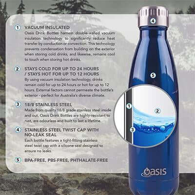 Oasis Stainless Steel Insulated Drinking Bottle by Corporate Gift Store Singapore
