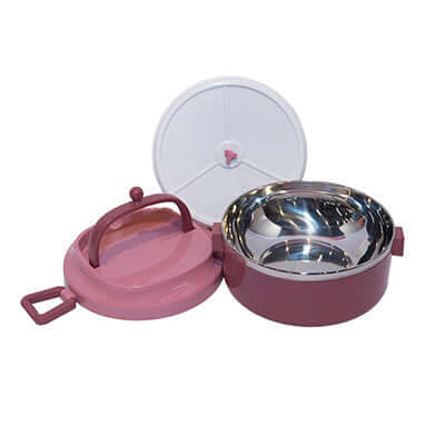 Round Single Layer Lunch Box by Corporate Gift Store Singapore