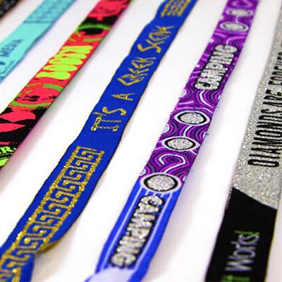 Woven Wristband with Glitter by Corporate Gift Store Singapore