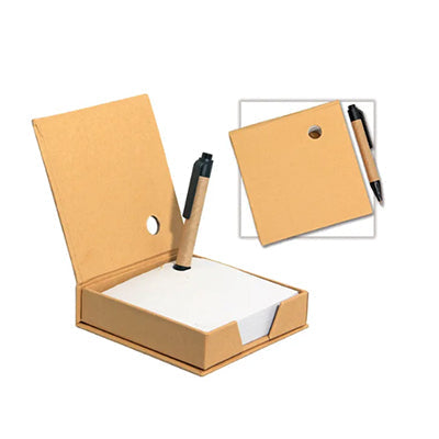 Recycled Memopad with Pen by Corporate Gift Store Singapore