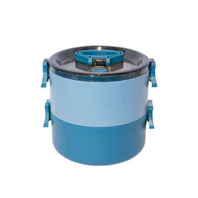 2 Tier Stainless Steel Lunchbox with Safety Lock by Corporate Gift Store Singapore