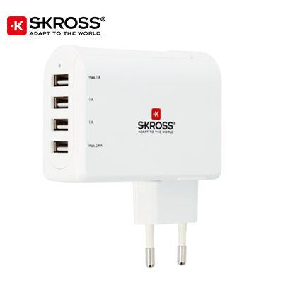SKROSS 4 Port USB Charger - EURO by Corporate Gift Store Singapore