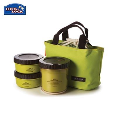 Lock & Lock BPA free 3 Pieces Rounded Lunch Box Set | gifts shop