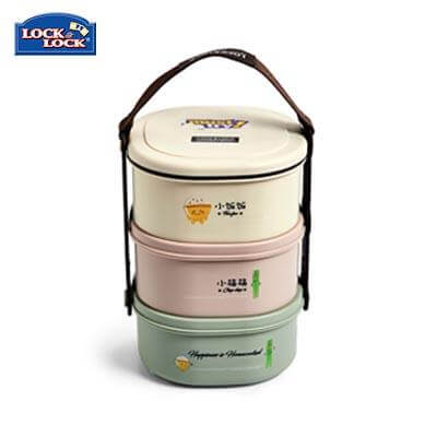 Lock & Lock 3-tier Lunch Box with Handle by Corporate Gift Store Singapore