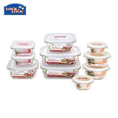 Lock & Lock Glass Container 10pcs Set by Corporate Gift Store Singapore