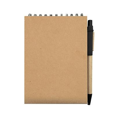 Eco Wire-O Notebook with post it note and pen | gifts shop