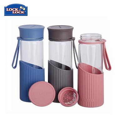 Lock & Lock Stripe Glass Water Bottle 500ml by Corporate Gift Store Singapore