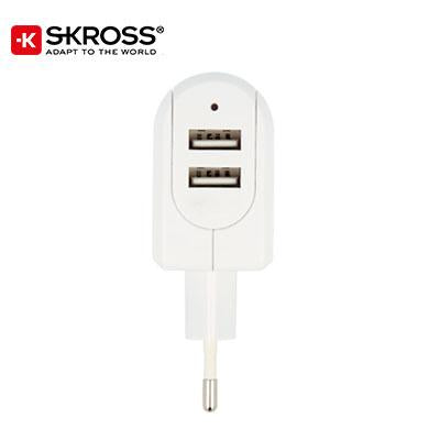 SKROSS 2 Port USB Charger - EURO by Corporate Gift Store Singapore