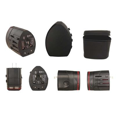 World Travel Adapter with 2 USB ports (2,100mAh Fast Charge by Corporate Gift Store Singapore