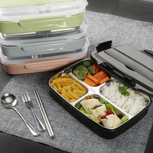 Stainless Steel Lunch Box with Compartments by Corporate Gift Store Singapore
